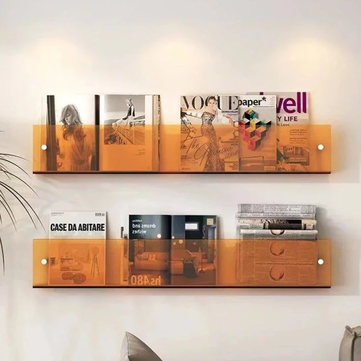 ClearLine – Stilvolle Acryl Wandregal für Zeitschriften