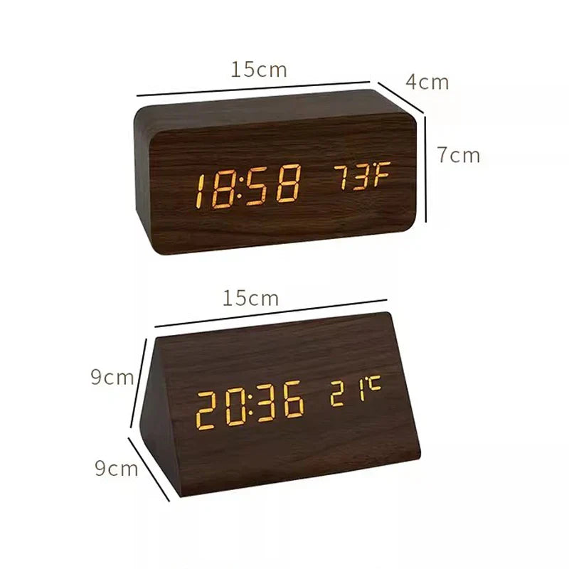 Frendorf | Wecker - WoodWatch - LED-Display - Sprachsteuerung