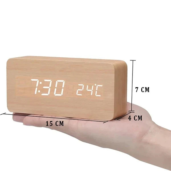 Frendorf | Wecker - WoodWatch - LED-Display - Sprachsteuerung