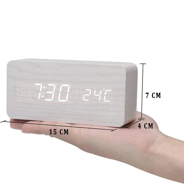 Charms | Digitaler Holzwecker | Inklusive Temperaturanzeige