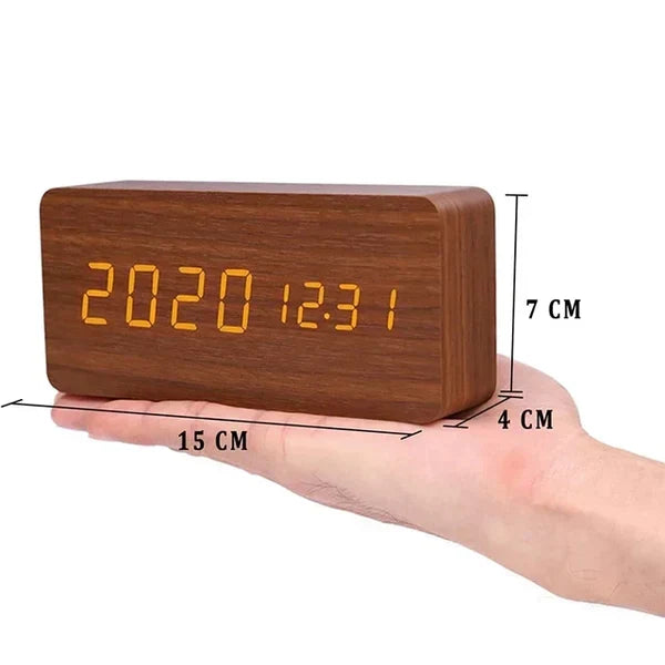 Frendorf | Wecker - WoodWatch - LED-Display - Sprachsteuerung