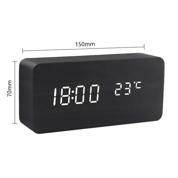 Frendorf | Wecker - WoodWatch - LED-Display - Sprachsteuerung