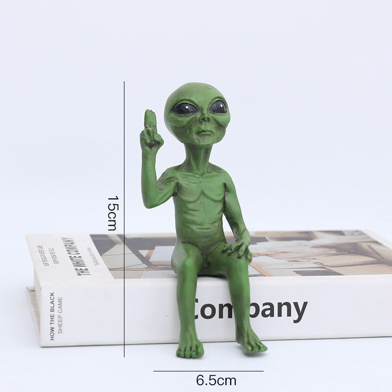 Alien Statue Outdoor Space Alien Ornament Garten Harz Statue Figur Figur Home Dekoration Garten Hof Dekoration Miniaturen