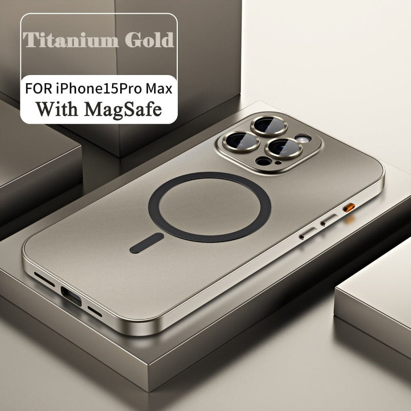 Frendorf | Aluminium Metallrahmen Snap Magnetische Telefonhülle mit Glaslinse für iPhone