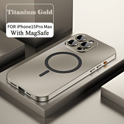 Frendorf | Aluminium Metallrahmen Snap Magnetische Telefonhülle mit Glaslinse für iPhone