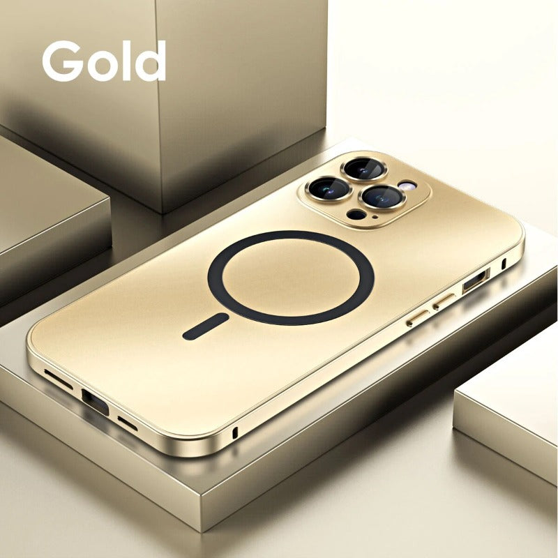Frendorf | Aluminium Metallrahmen Snap Magnetische Telefonhülle mit Glaslinse für iPhone