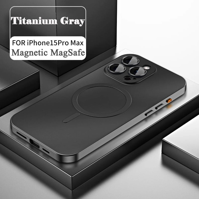 Frendorf | Aluminium Metallrahmen Snap Magnetische Telefonhülle mit Glaslinse für iPhone