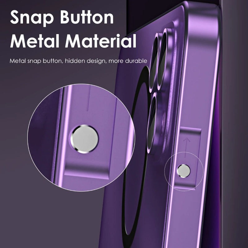 Frendorf | Aluminium Metallrahmen Snap Magnetische Telefonhülle mit Glaslinse für iPhone