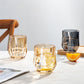 Amber hexagonales Glasbecher