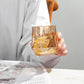 Amber hexagonales Glasbecher