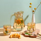 Amber hexagonales Glasbecher