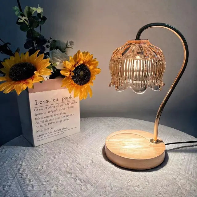 Frendorf | Luminara CrystalGlow – Elegante Tischlampe mit einzigartigem Glasdesign