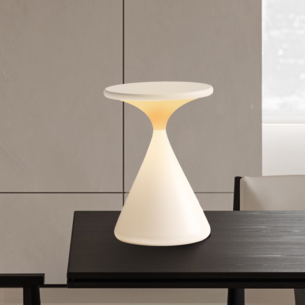 Frendorf | Aeron Sanduhr Dimmbare LED Tischlampe – Elegantes und kabelloses Licht