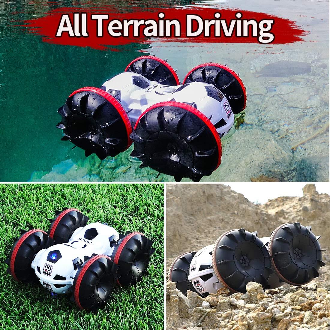 Frendorf | Amphibisches ferngesteuertes Auto, All-Terrain-Fußball, ferngesteuertes Boot, Poolspielzeug, Geschenk für Jungen und Mädchen