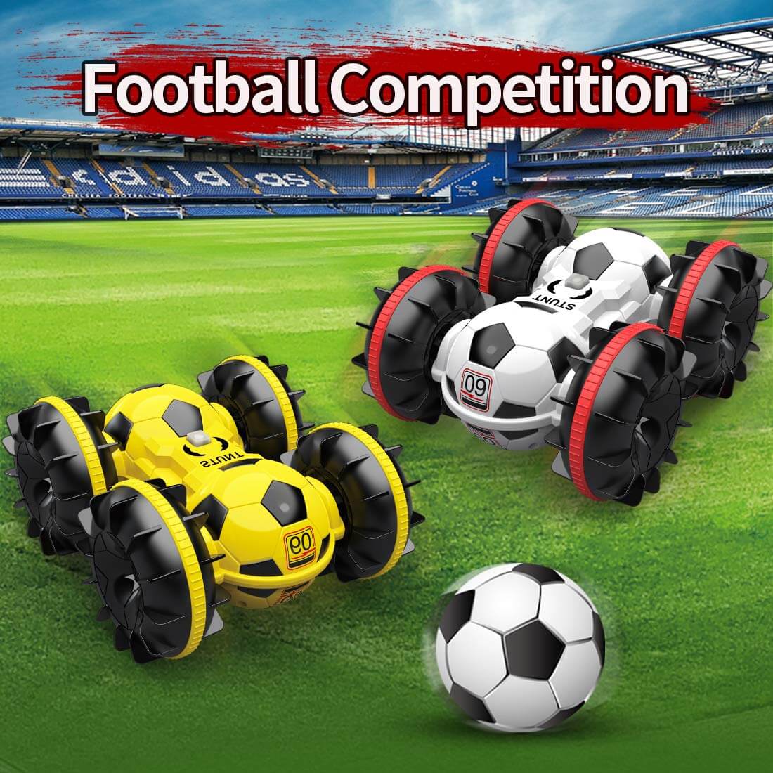 Frendorf | Amphibisches ferngesteuertes Auto, All-Terrain-Fußball, ferngesteuertes Boot, Poolspielzeug, Geschenk für Jungen und Mädchen