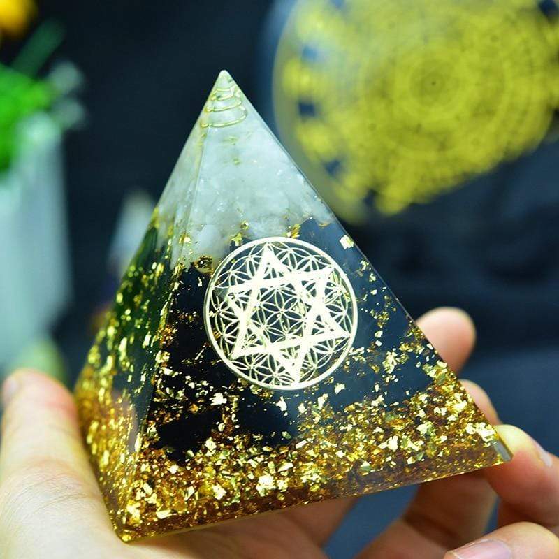 Frendorf | Anahata Chakra Lebensblume Kristall Obsidian