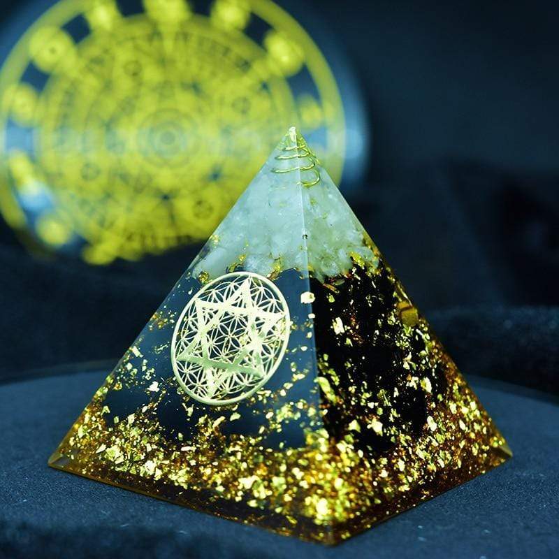 Frendorf | Anahata Chakra Lebensblume Kristall Obsidian