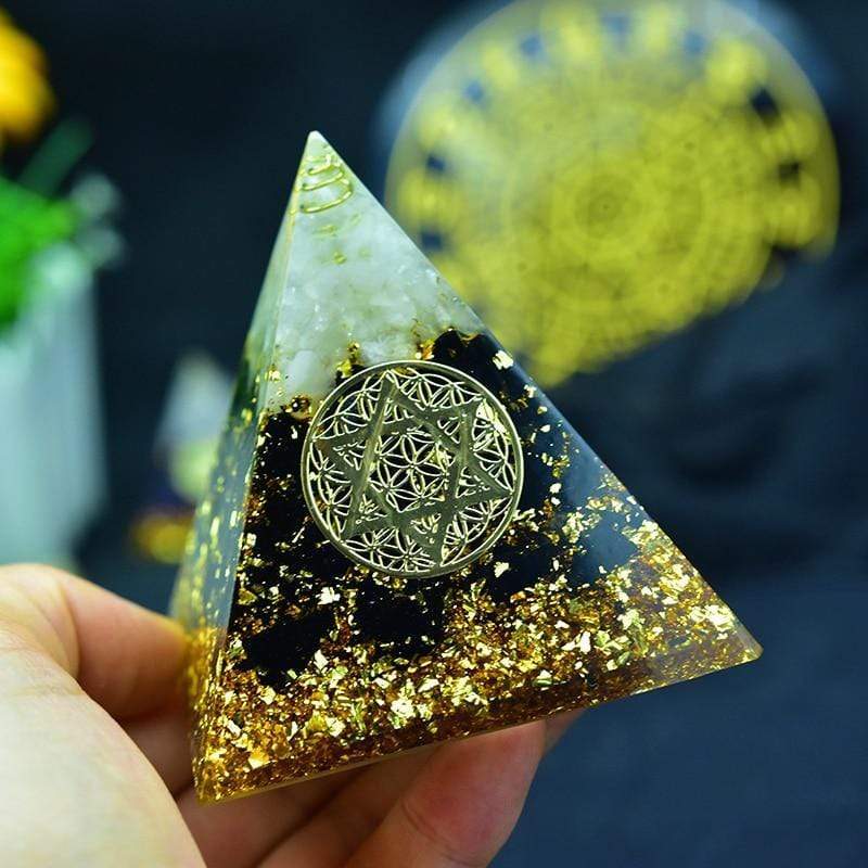 Frendorf | Anahata Chakra Lebensblume Kristall Obsidian