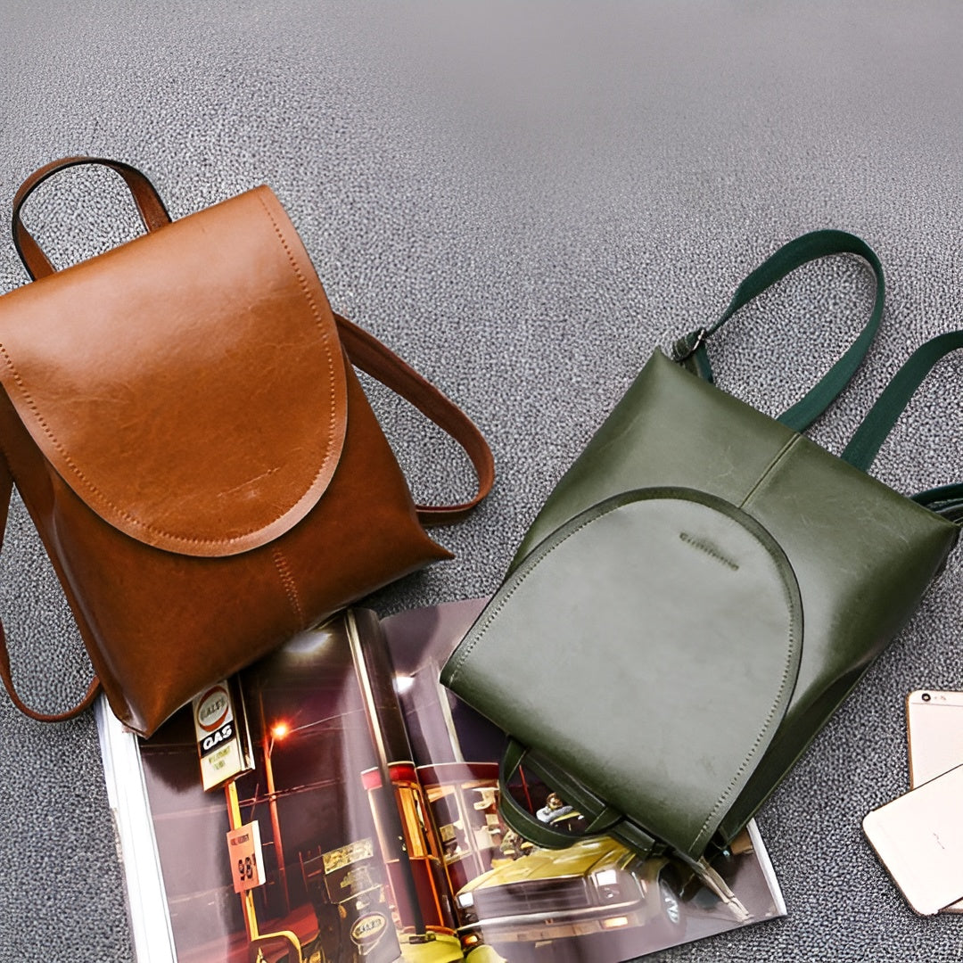 Frendorf | Anniene Bag - Modischer Luxuriöser Leder Laptop Rucksack für Frauen