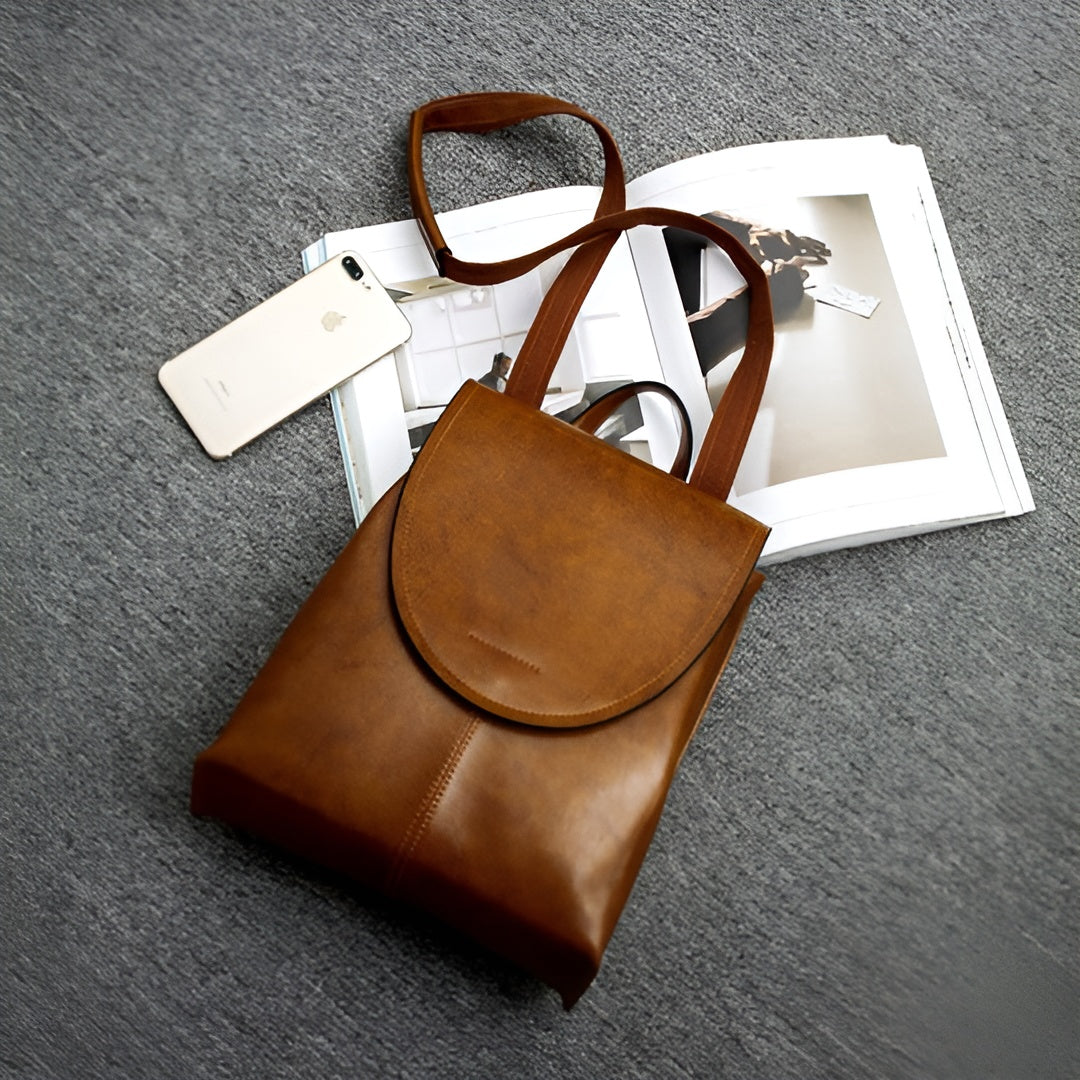 Frendorf | Anniene Bag - Modischer Luxuriöser Leder Laptop Rucksack für Frauen