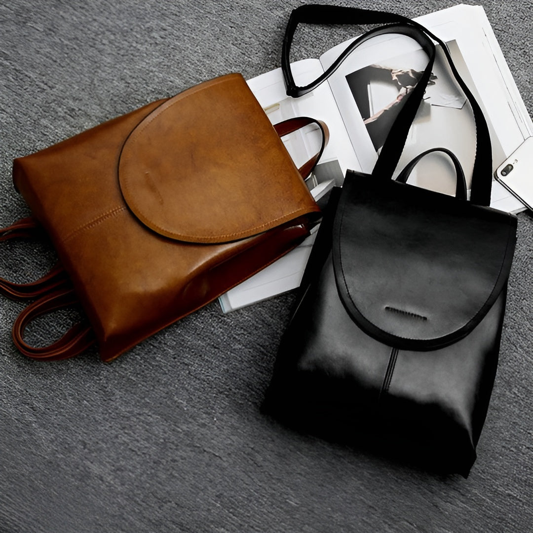 Frendorf | Anniene Bag - Modischer Luxuriöser Leder Laptop Rucksack für Frauen