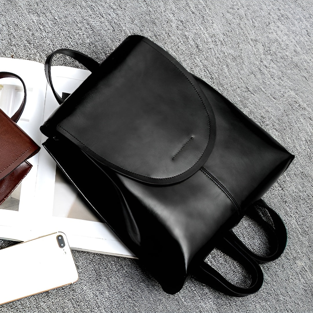 Frendorf | Anniene Bag - Modischer Luxuriöser Leder Laptop Rucksack für Frauen
