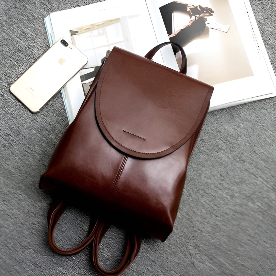 Frendorf | Anniene Bag - Modischer Luxuriöser Leder Laptop Rucksack für Frauen