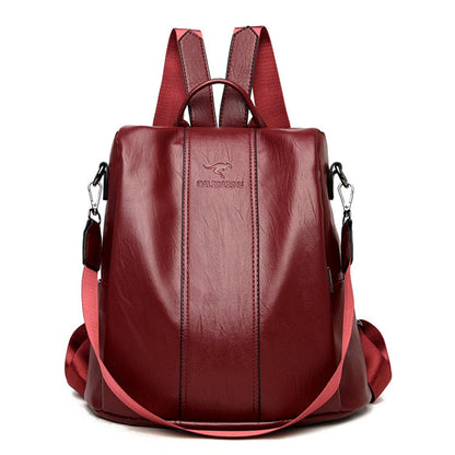 Frendorf | Diebstahlsicherer Lederrucksack für Damen im Vintage-Stil