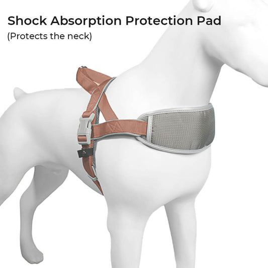 Anti Pull Shock-dämpfende Nacken Schutz Großes Hundegeschirr mit Leine