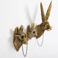 Antik Bronze Harz Tier Anhänger Goldenes Reh Kopf Wand Lagerhaken Hintergrund Wand Zubehör Dekorative Figuren