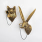 Antik Bronze Harz Tier Anhänger Goldenes Reh Kopf Wand Lagerhaken Hintergrund Wand Zubehör Dekorative Figuren