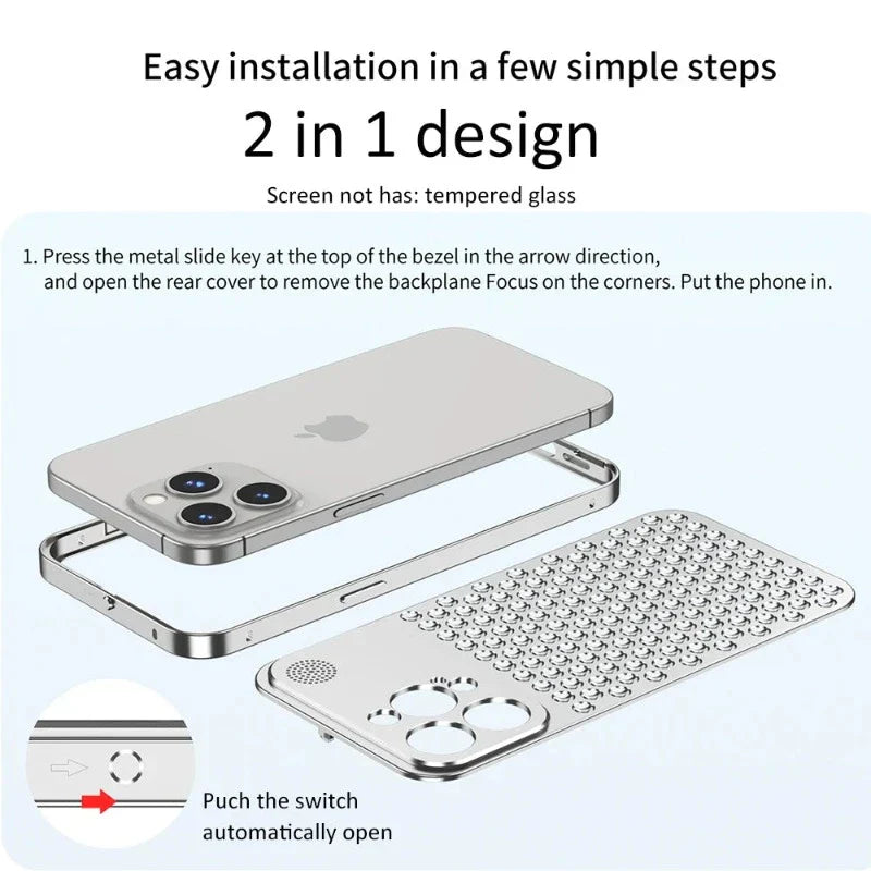 Frendorf | Aroma Diffuser Wärmeableitung Robustes Metall Handyhülle Für iPhone