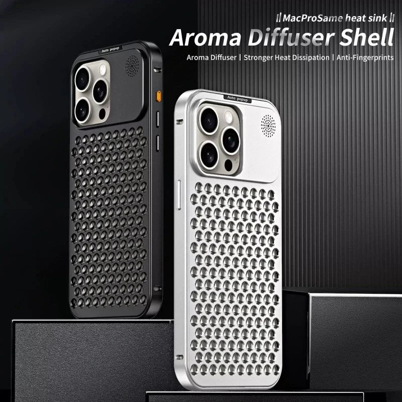 Frendorf | Aroma Diffuser Wärmeableitung Robustes Metall Handyhülle Für iPhone