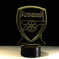 Fußball Arsenal 3D-Optische Illusionslampe