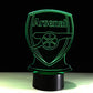 Fußball Arsenal 3D-Optische Illusionslampe