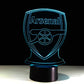Fußball Arsenal 3D-Optische Illusionslampe