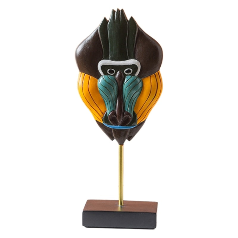 Kunsthandwerk Gesicht Statue Modell Figur Skulptur Zuhause Wohnzimmer Kunst Ornamente