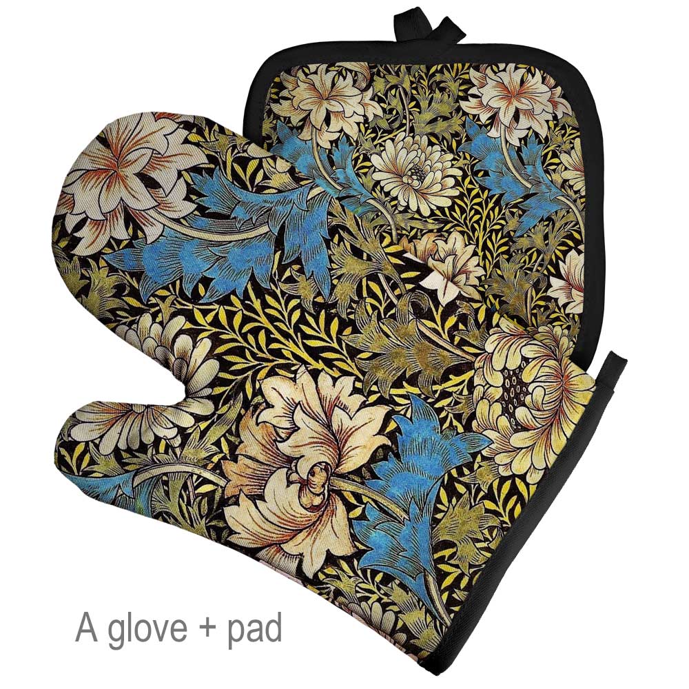 Frendorf | Art Floral Pflanzenmuster Ofenhandschuh