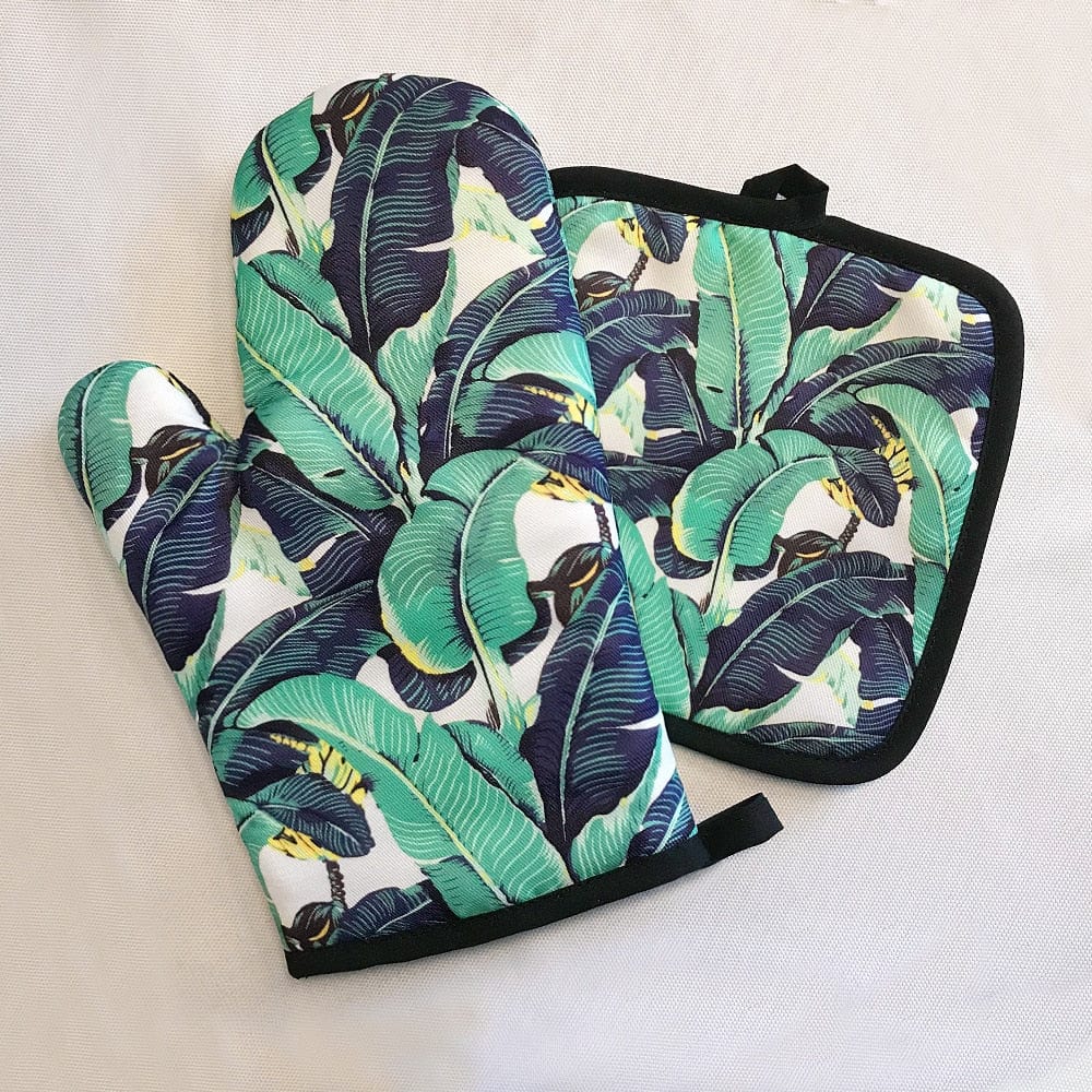 Frendorf | Art Floral Pflanzenmuster Ofenhandschuh