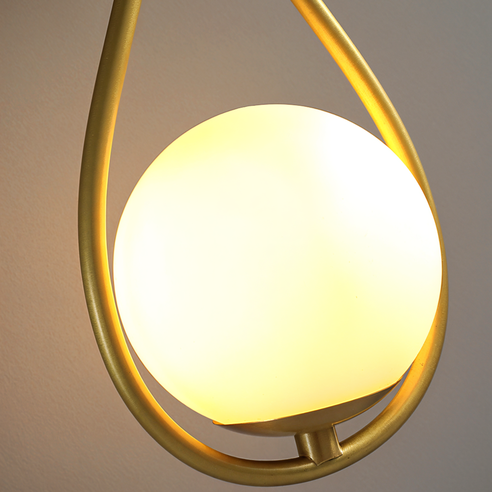 Frendorf | ArtLoop Wandleuchte - Teardrop Frosted Glass Wandlampe - Sphere Wandlampe Design - Artistic Wandleuchten LED