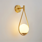 Frendorf | ArtLoop Wandleuchte - Teardrop Frosted Glass Wandlampe - Sphere Wandlampe Design - Artistic Wandleuchten LED