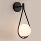 Frendorf | ArtLoop Wandleuchte - Teardrop Frosted Glass Wandlampe - Sphere Wandlampe Design - Artistic Wandleuchten LED