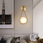 Frendorf | ArtLoop Wandleuchte - Teardrop Frosted Glass Wandlampe - Sphere Wandlampe Design - Artistic Wandleuchten LED