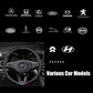 Anti-Rutsch 3D Prägung Kohlefaser Leder Auto Lenkradbezug Universelle Passform