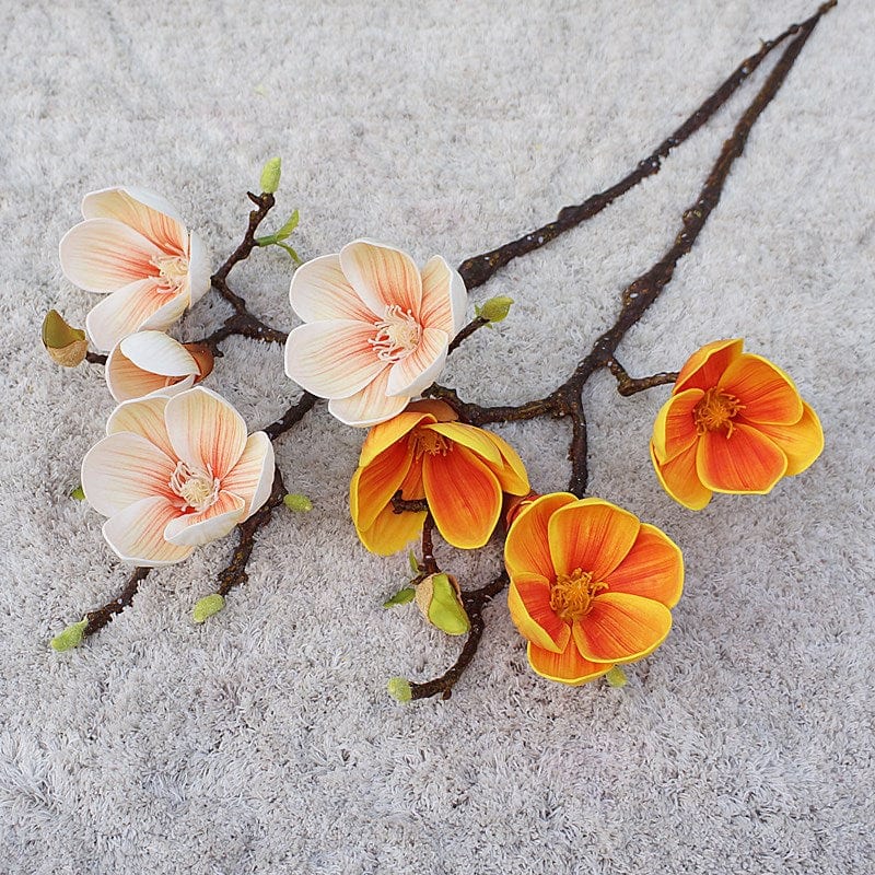 Frendorf | Künstliche 3 Köpfe Magnolienblumen