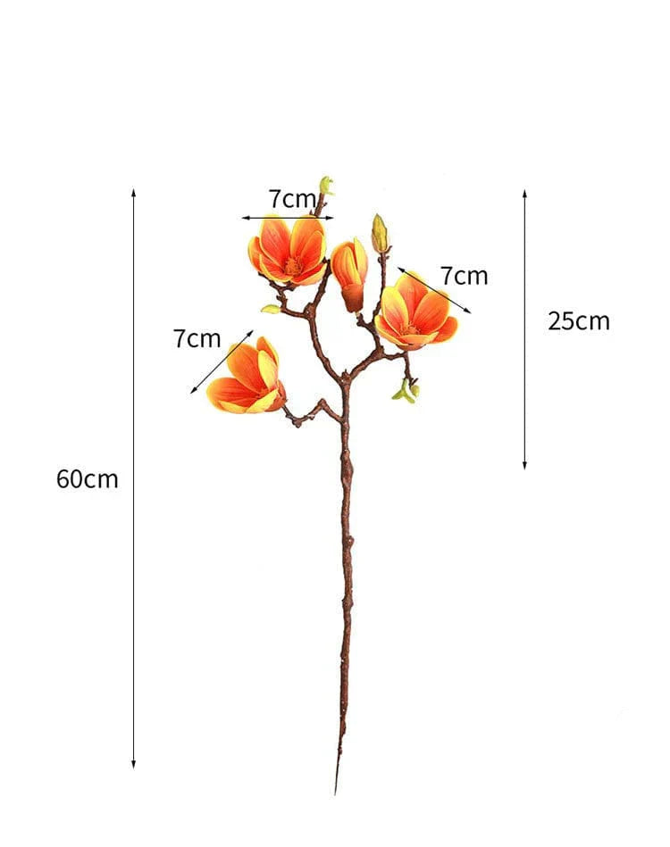 Frendorf | Künstliche 3 Köpfe Magnolienblumen