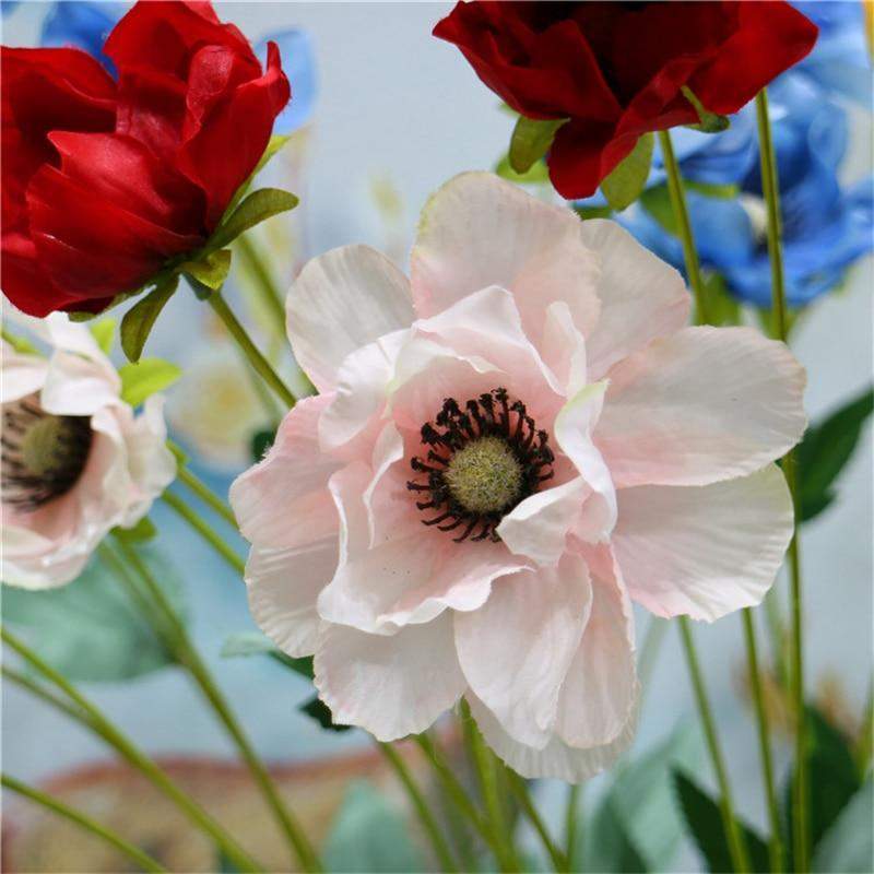 Frendorf | Künstliche 8 Zweig Mohnseidenblume