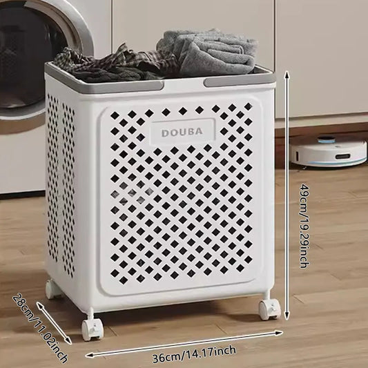 Frendorf | Aufklappbarer Wäschekorb mit Rollen | Faltbarer Wäschekorb 30L 45L 54L