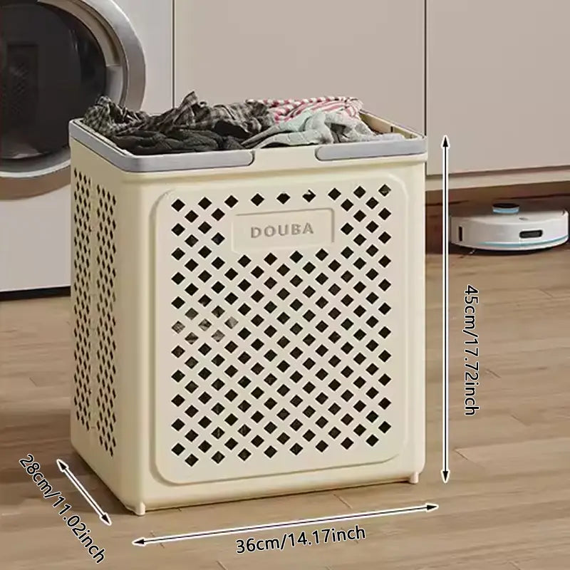 Frendorf | Aufklappbarer Wäschekorb mit Rollen | Faltbarer Wäschekorb 30L 45L 54L