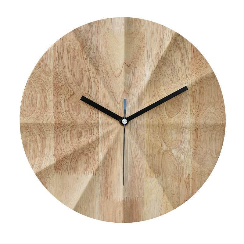 Frendorf | AuraClock | Wanduhr Modern 30 cm Holz Rund Bamboe